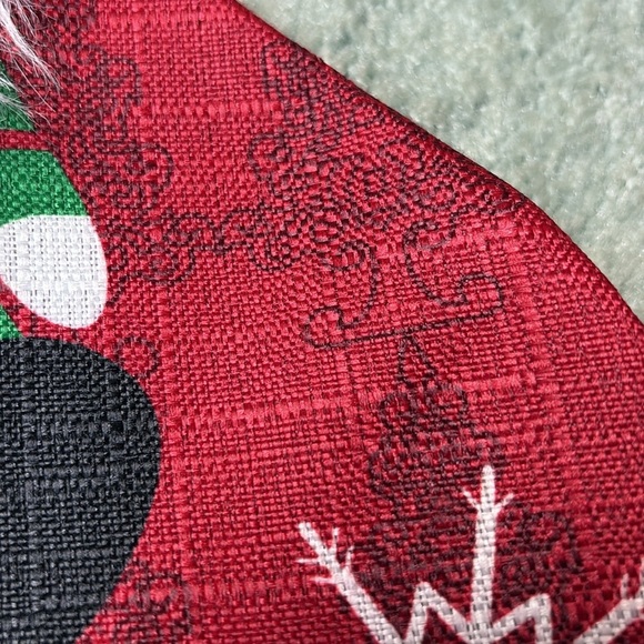 Adorable Red Christmas Stocking with Santa Design & Real Bell - Picture 9 of 10